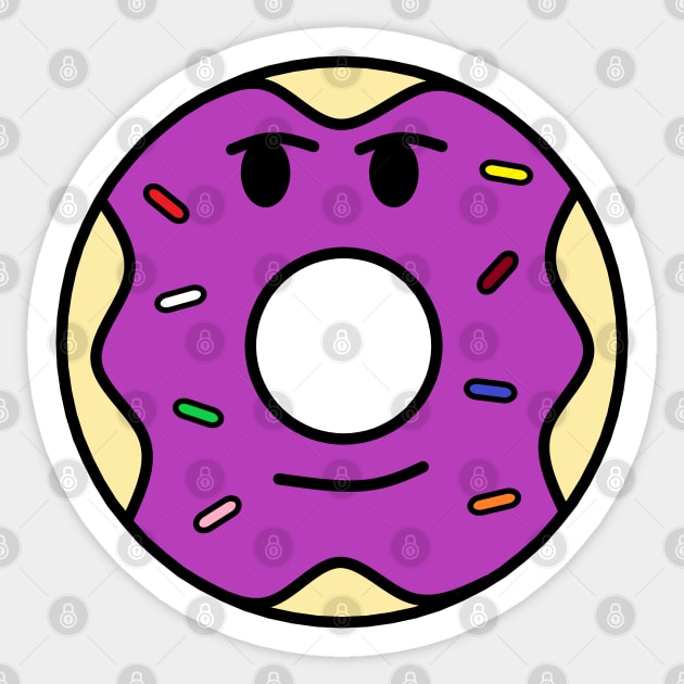 The Smirking Donut Sticker by Bubba Creative